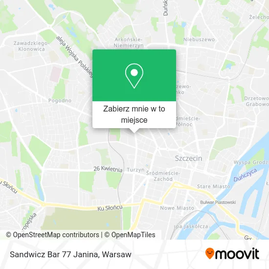 Mapa Sandwicz Bar 77 Janina