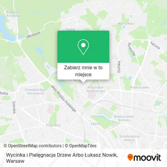 Mapa Wycinka i Pielęgnacja Drzew Arbo Łukasz Nowik