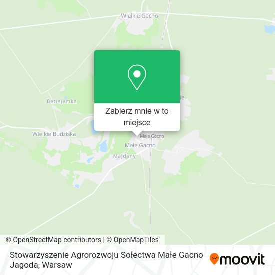 Mapa Stowarzyszenie Agrorozwoju Sołectwa Małe Gacno Jagoda