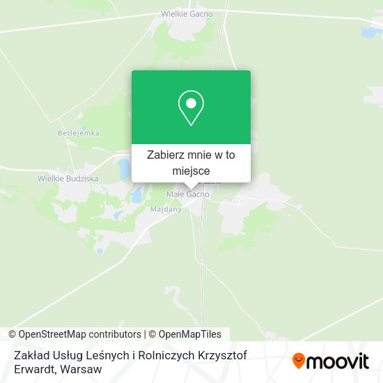 Mapa Zakład Usług Leśnych i Rolniczych Krzysztof Erwardt