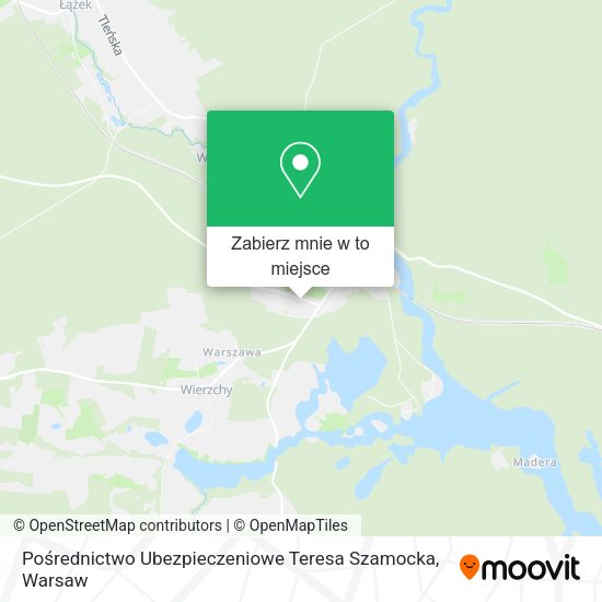 Mapa Pośrednictwo Ubezpieczeniowe Teresa Szamocka