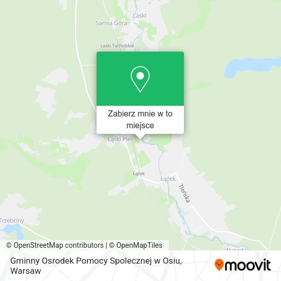 Mapa Gminny Osrodek Pomocy Spolecznej w Osiu