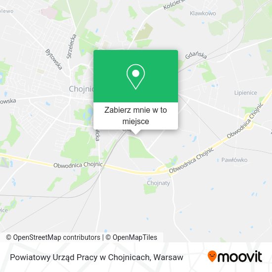 Mapa Powiatowy Urząd Pracy w Chojnicach