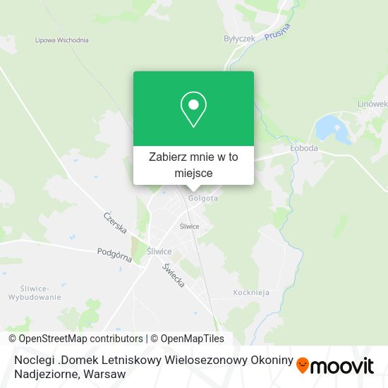 Mapa Noclegi .Domek Letniskowy Wielosezonowy Okoniny Nadjeziorne