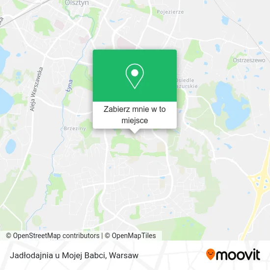 Mapa Jadłodajnia u Mojej Babci