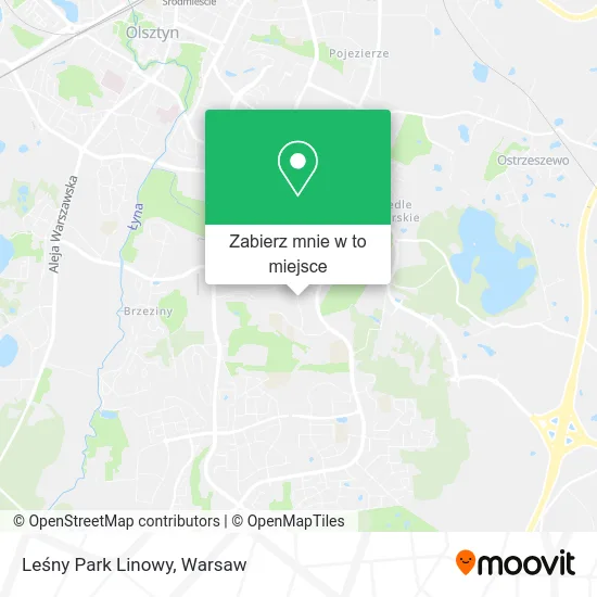 Mapa Leśny Park Linowy