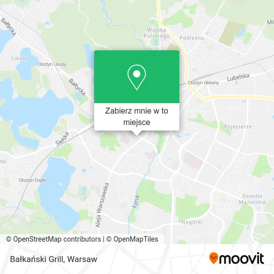 Mapa Bałkański Grill