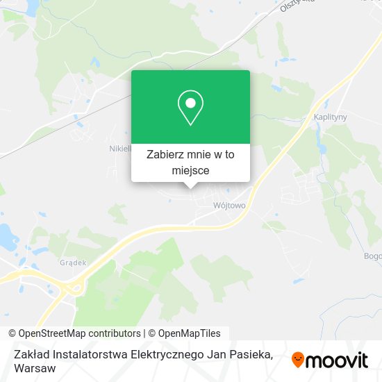 Mapa Zakład Instalatorstwa Elektrycznego Jan Pasieka