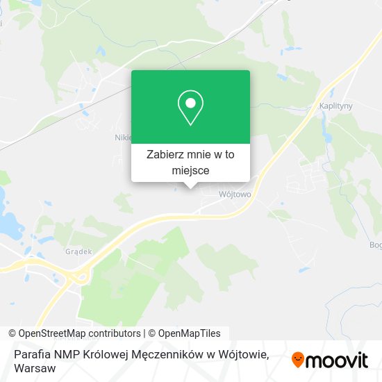 Mapa Parafia NMP Królowej Męczenników w Wójtowie