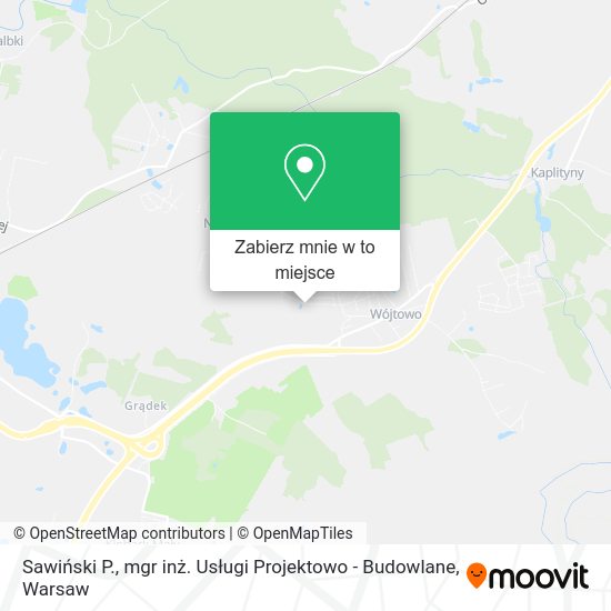 Mapa Sawiński P., mgr inż. Usługi Projektowo - Budowlane