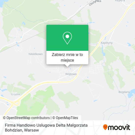 Mapa Firma Handlowo Usługowa Delta Małgorzata Bohdzian