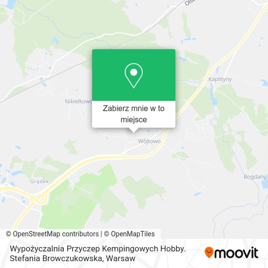 Mapa Wypożyczalnia Przyczep Kempingowych Hobby. Stefania Browczukowska