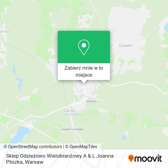 Mapa Sklep Odzieżowo Wielobranżowy A & L Joanna Pliszka