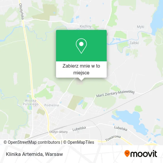 Mapa Klinika Artemida