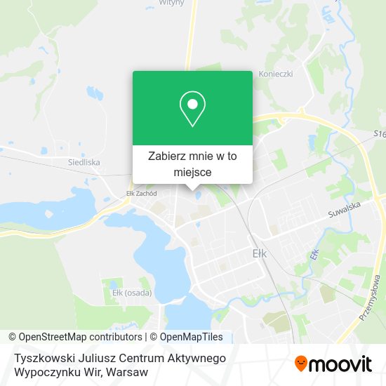 Mapa Tyszkowski Juliusz Centrum Aktywnego Wypoczynku Wir