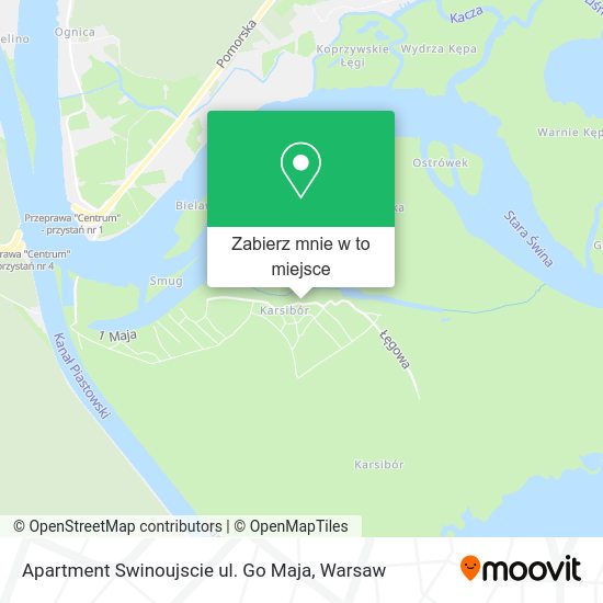 Mapa Apartment Swinoujscie ul. Go Maja