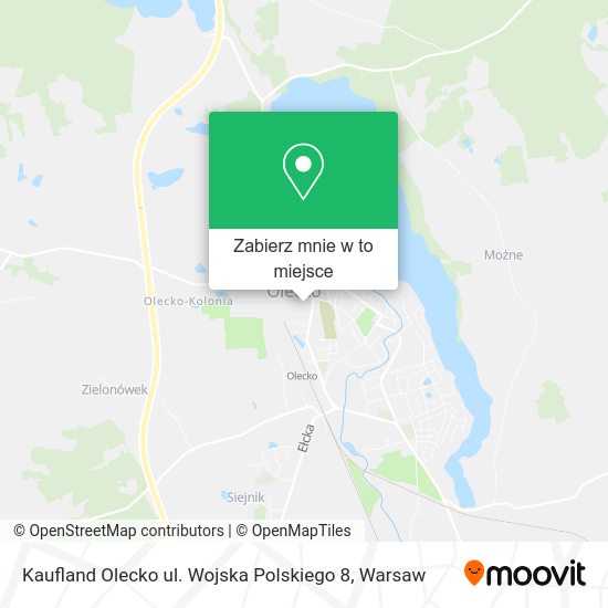 Mapa Kaufland Olecko ul. Wojska Polskiego 8