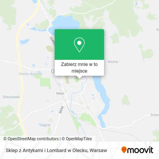 Mapa Sklep z Antykami i Lombard w Olecku