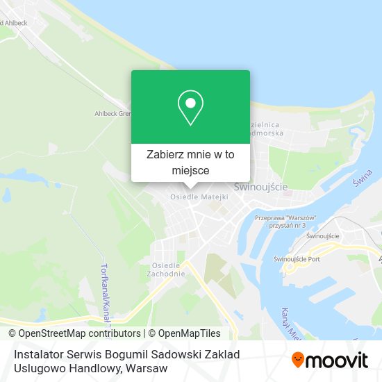 Mapa Instalator Serwis Bogumil Sadowski Zaklad Uslugowo Handlowy