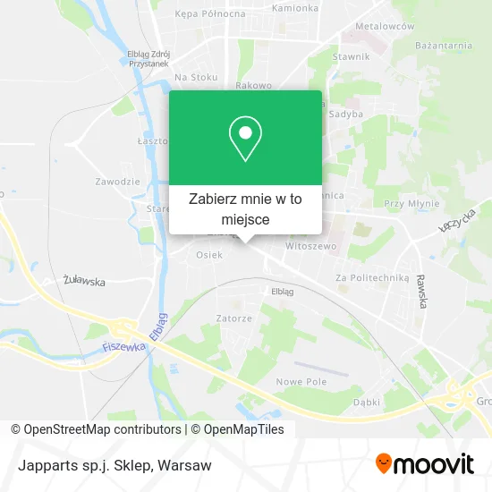 Mapa Japparts sp.j. Sklep