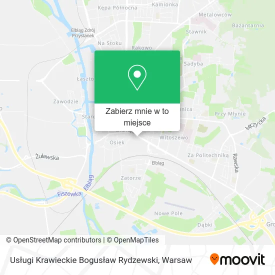 Mapa Usługi Krawieckie Bogusław Rydzewski