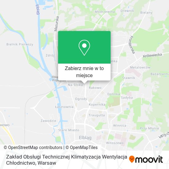 Mapa Zakład Obsługi Technicznej Klimatyzacja Wentylacja Chłodnictwo