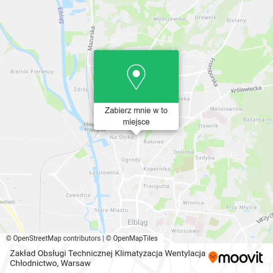 Mapa Zakład Obsługi Technicznej Klimatyzacja Wentylacja Chłodnictwo