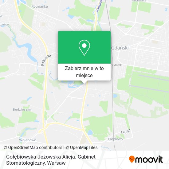 Mapa Gołębiowska-Jeżowska Alicja. Gabinet Stomatologiczny