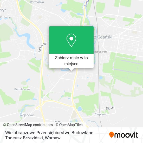 Mapa Wielobranżowe Przedsiębiorstwo Budowlane Tadeusz Brzeziński