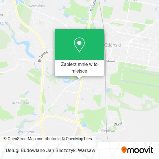 Mapa Usługi Budowlane Jan Bliszczyk