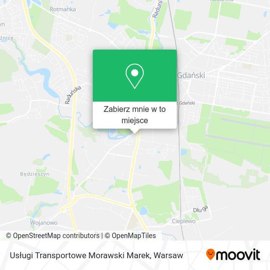 Mapa Usługi Transportowe Morawski Marek