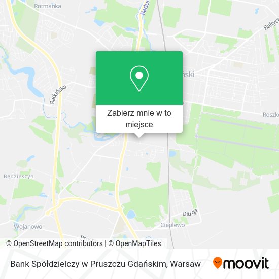 Mapa Bank Spółdzielczy w Pruszczu Gdańskim