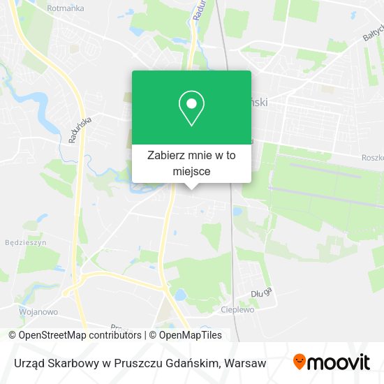 Mapa Urząd Skarbowy w Pruszczu Gdańskim