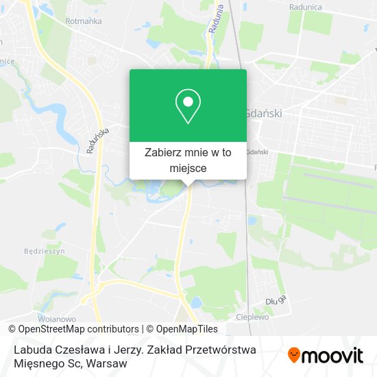 Mapa Labuda Czesława i Jerzy. Zakład Przetwórstwa Mięsnego Sc