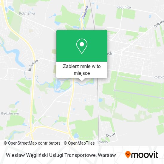 Mapa Wiesław Węgliński Usługi Transportowe