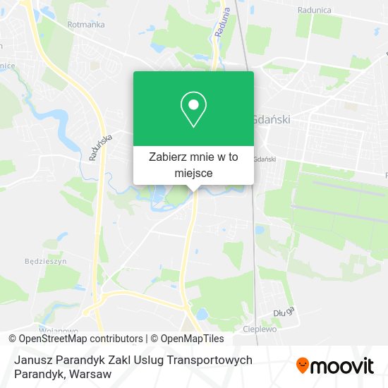 Mapa Janusz Parandyk Zakl Uslug Transportowych Parandyk