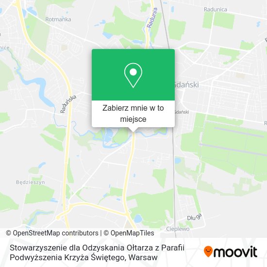 Mapa Stowarzyszenie dla Odzyskania Ołtarza z Parafii Podwyższenia Krzyża Świętego