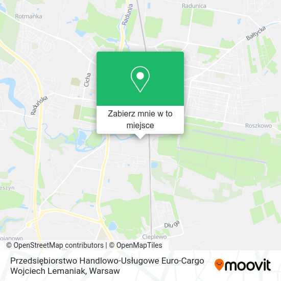 Mapa Przedsiębiorstwo Handlowo-Usługowe Euro-Cargo Wojciech Lemaniak