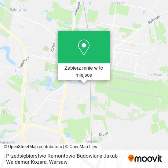 Mapa Przedsiębiorstwo Remontowo-Budowlane Jakub - Waldemar Kozera