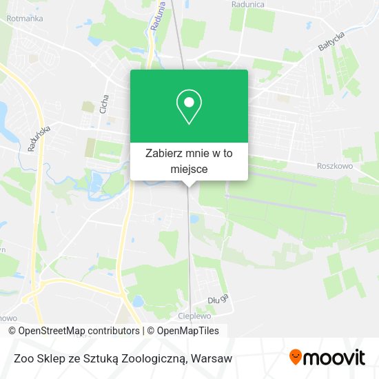 Mapa Zoo Sklep ze Sztuką Zoologiczną