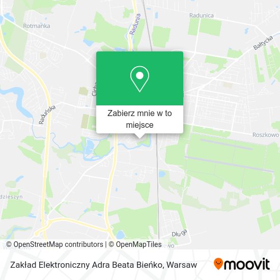 Mapa Zakład Elektroniczny Adra Beata Bieńko