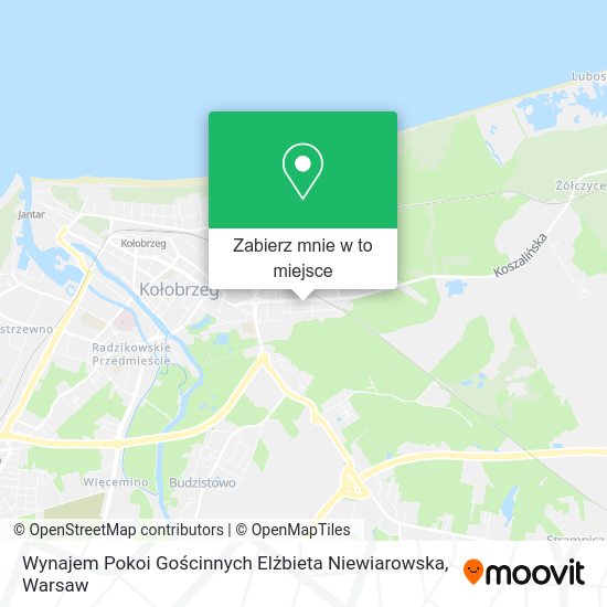 Mapa Wynajem Pokoi Gościnnych Elżbieta Niewiarowska