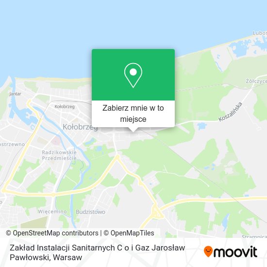 Mapa Zakład Instalacji Sanitarnych C o i Gaz Jarosław Pawłowski