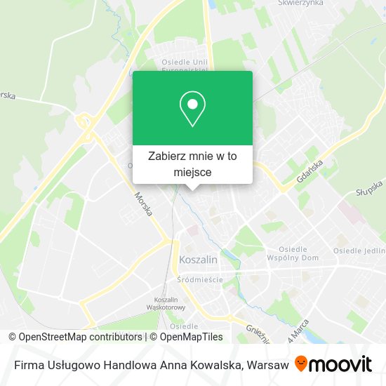 Mapa Firma Usługowo Handlowa Anna Kowalska