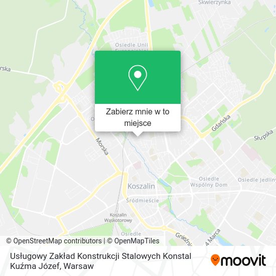 Mapa Usługowy Zakład Konstrukcji Stalowych Konstal Kuźma Józef