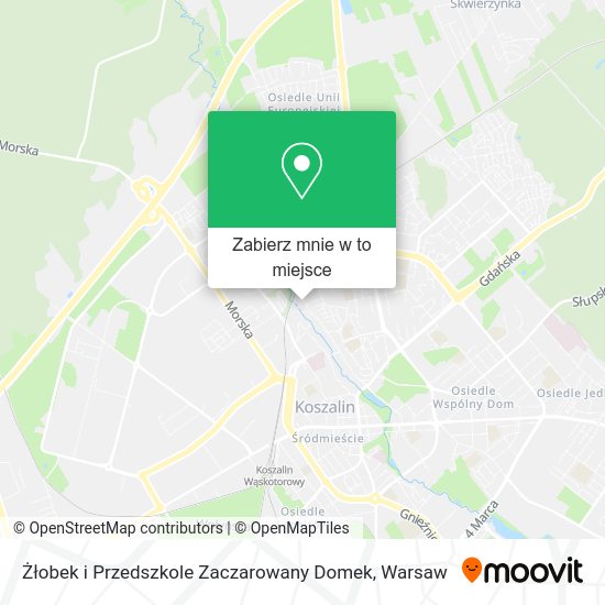 Mapa Żłobek i Przedszkole Zaczarowany Domek