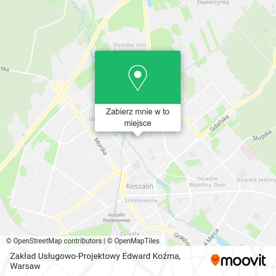 Mapa Zakład Usługowo-Projektowy Edward Koźma