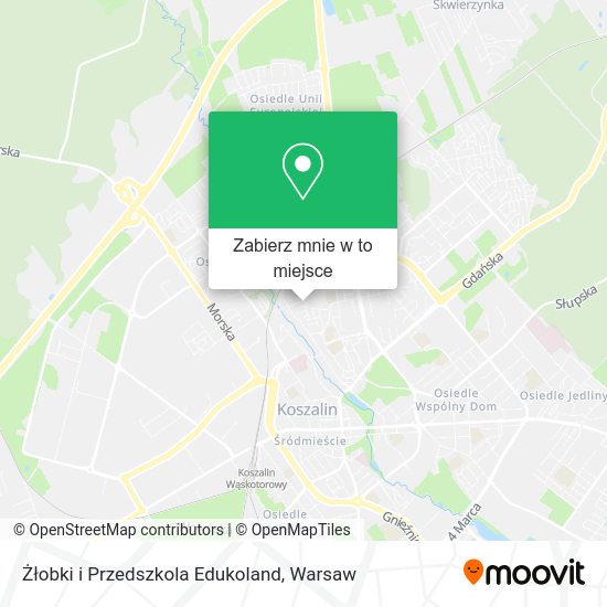 Mapa Żłobki i Przedszkola Edukoland