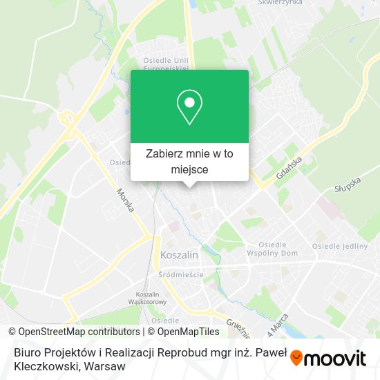 Mapa Biuro Projektów i Realizacji Reprobud mgr inż. Paweł Kleczkowski