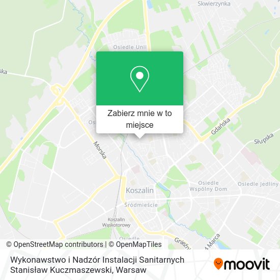 Mapa Wykonawstwo i Nadzór Instalacji Sanitarnych Stanisław Kuczmaszewski